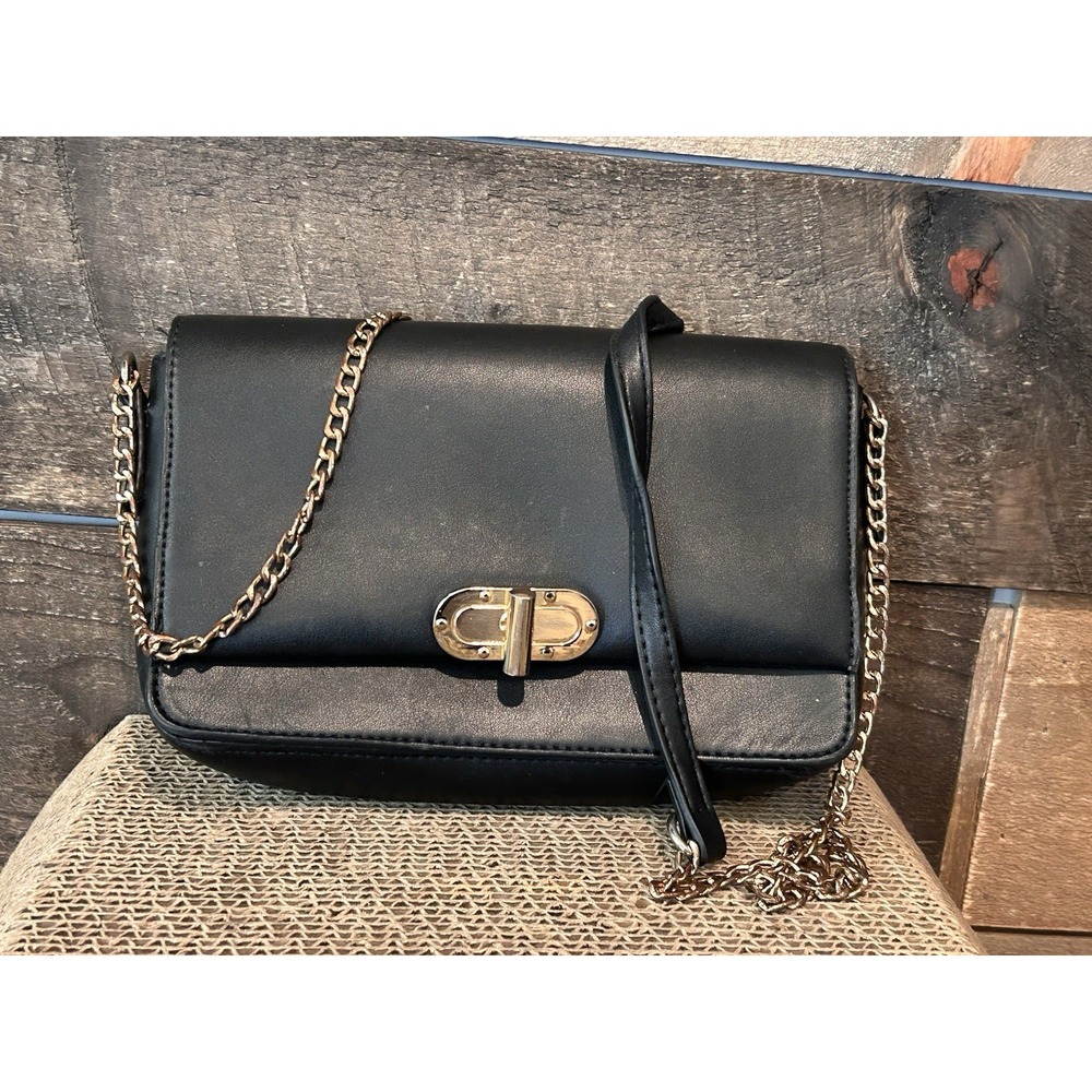 Madison West‎ Crossbody Black with Gold Hardware